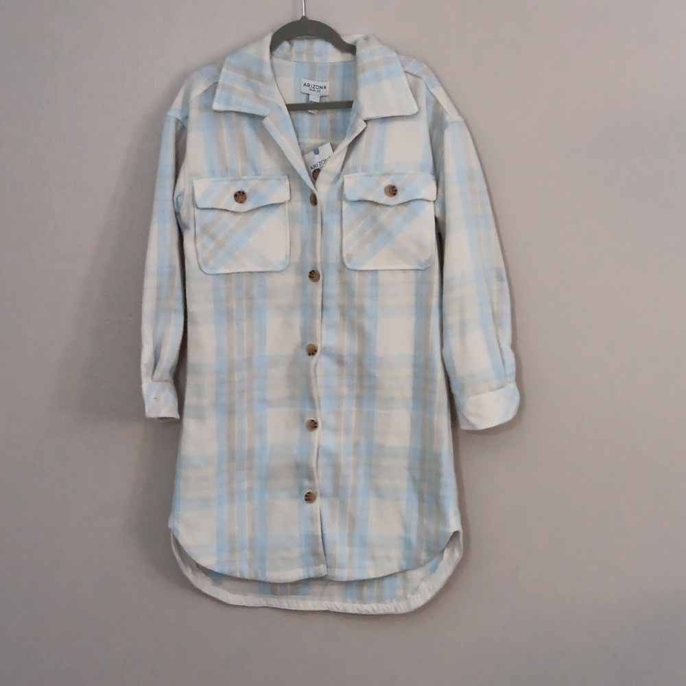 Button Down Flannel Plaid Women's Jacket